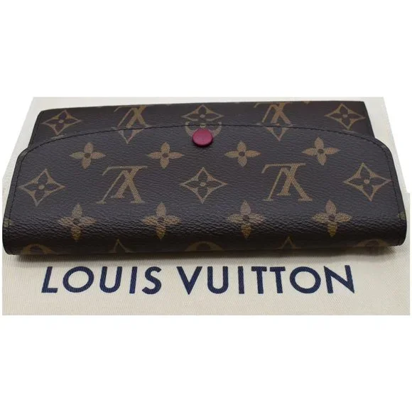 LOUIS VUITTON  Emilie Monogram Canvas Wallet Fuchsia - Picture 4 of 11